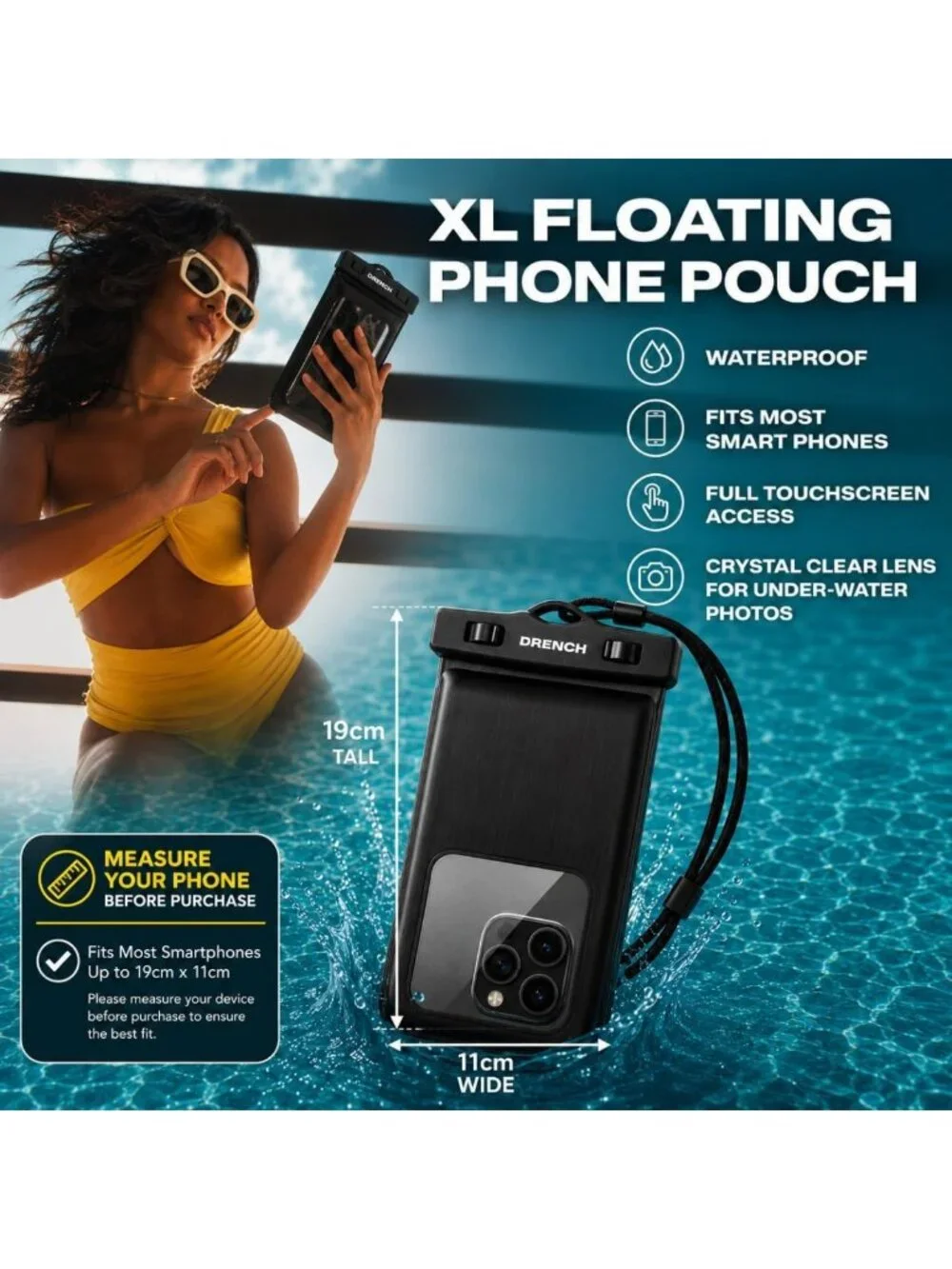 Waterproof Fanny Pack & Phone Pouch | Submersible Dry Bag for Swimming, Boating